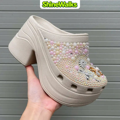 Crystal Bloom Clogs