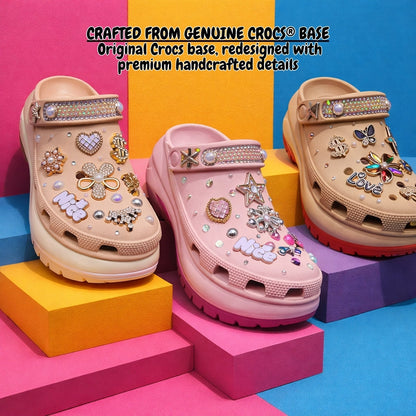Soft Glow Charm Platform Clogs