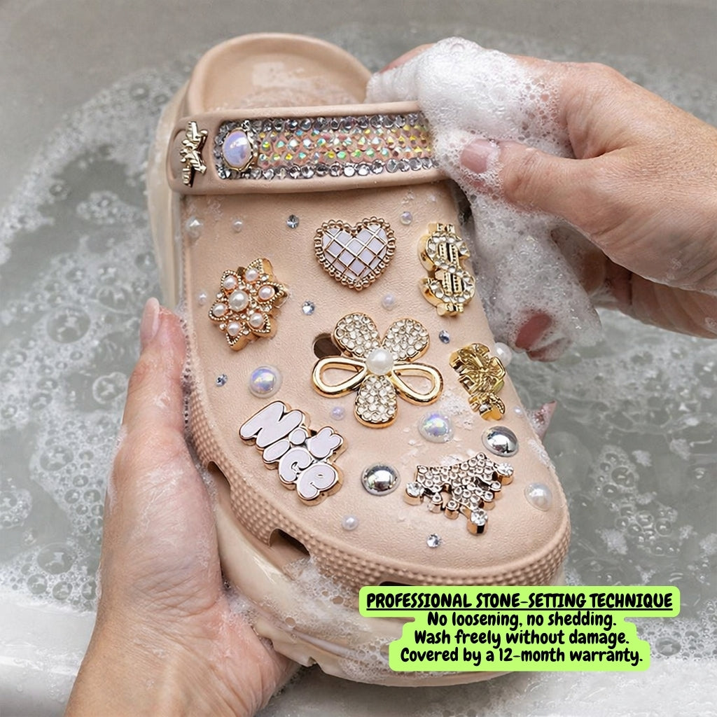 Soft Glow Charm Platform Clogs