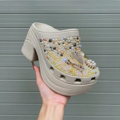 Crystal Bloom Clogs