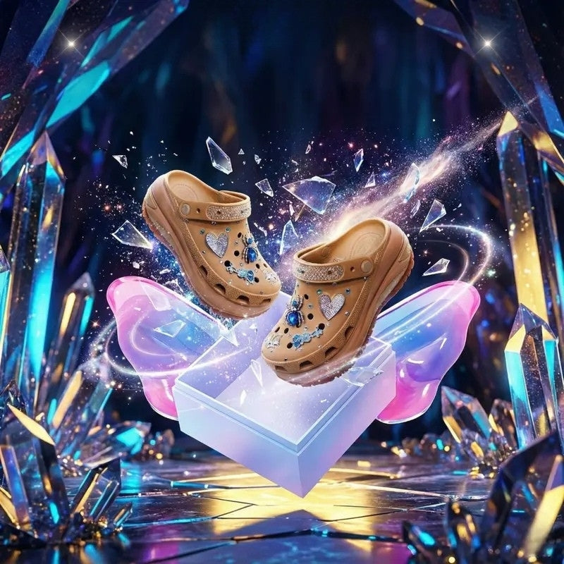 Mega Crystal Lift Clogs (8cm Platform)