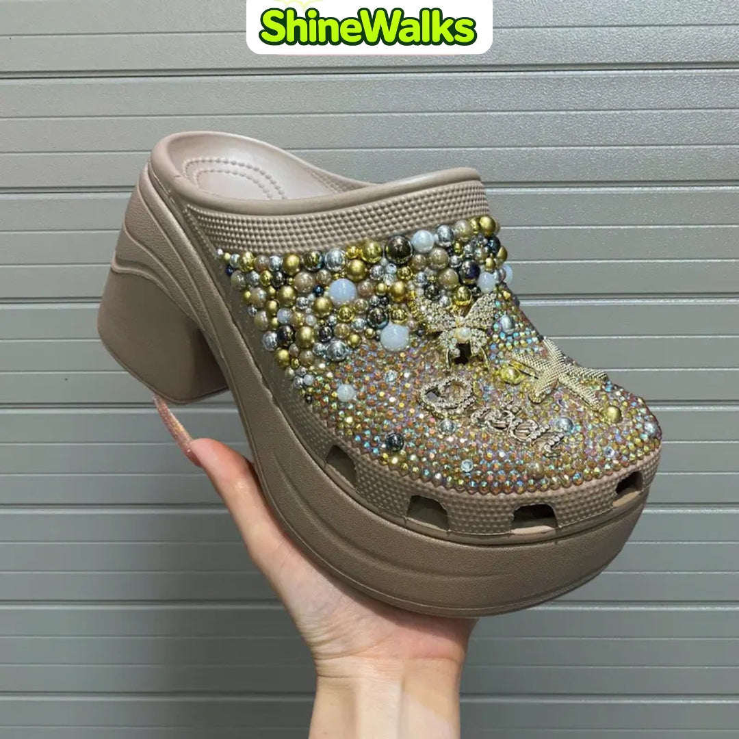 Crystal Bloom Clogs