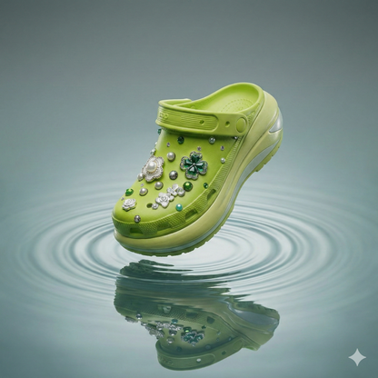 Mega Crystal Lift Clogs (8cm Platform)