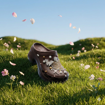 Crystal Heart Clogs
