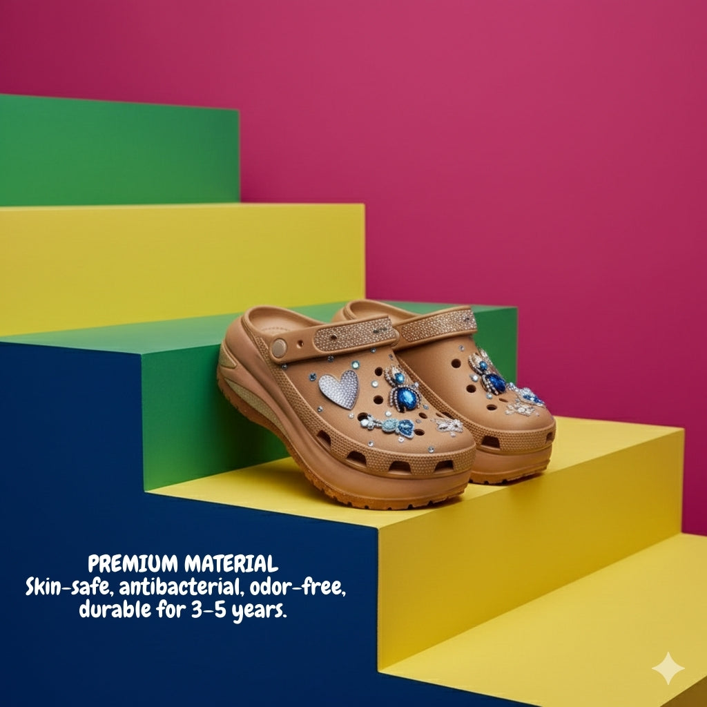 Mega Crystal Lift Clogs (8cm Platform)